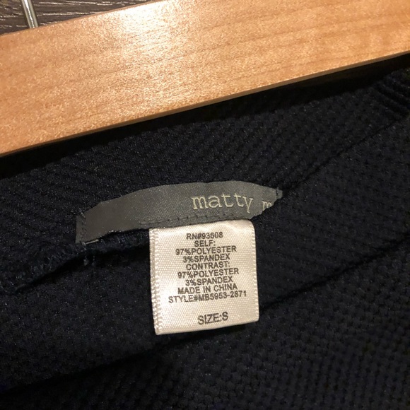 EUC Matty M navy calf-length pencil skirt S - Picture 3 of 3